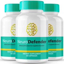 (3 Pack) Neuro Defender Cognitive Pills for Enhanced Memory & Brain Support