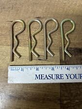 4 Zinc Plated R Pins Shaft Retaining Clips Hair Spring Cotter Pin  3” Long
