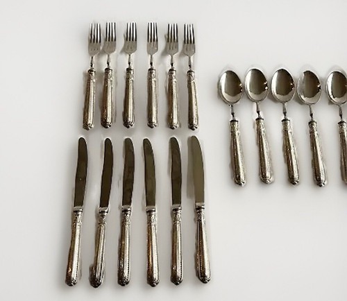 Antique Solingen Germany 800 Contenental Silver Flatware Set 6 PL 18 pc - Picture 2 of 8