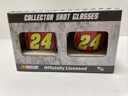 Set 2 bicchieri da collezione NASCAR Jeff Gordon #24 e Alex Bowman #48 nuovi con scatola - Foto 3 di 5