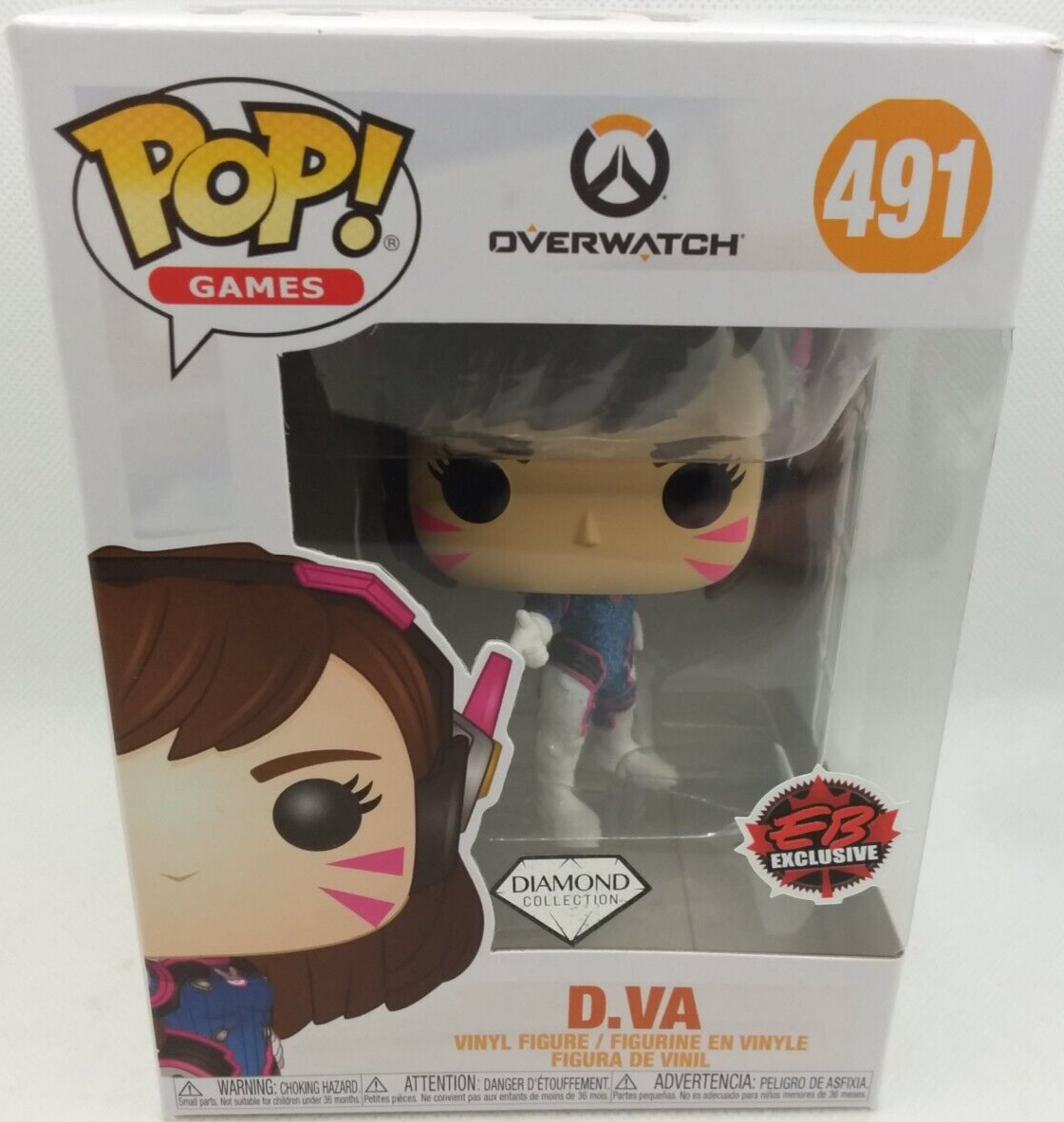 Funko Pop Games Overwatch 491 D. Va Diamond Collection EB