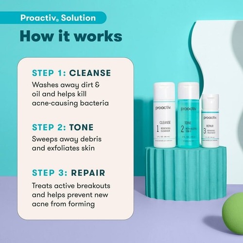 Proactiv 90 Day 3 Piece Kit 3-Step System 08/2026 Expiry Free Shipping Proactive - Picture 5 of 8
