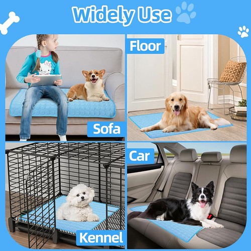Pet Cooling Mat Cat Dog Puppy Sofa Non-Toxic Bed Summer Self-cool Cold Pad - Picture 9 of 17