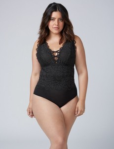 black lace bodysuit plus size