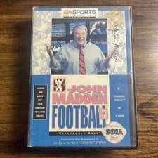 John Madden Football 93 Sega Genesis Game With Case, Poster, and Manual CIB