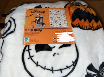 Disney Nightmare Before Christmas Plush Throw Blanket 50X70  Jack Skelington NEW
