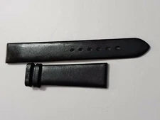 VINTAGE 1970'S RADO 18X16 MM BLACK LEATHER BAND STRAP  