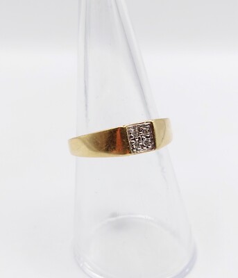 Bague Chevalière Acier Doré Coupe Diamant - Taille 53 - Vintage Style Années 70 - Neuf Avec étiquette