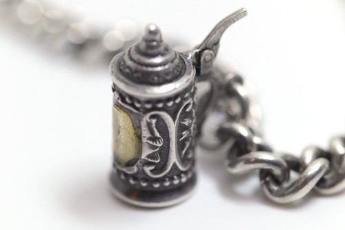 Vintage Argent Costumes Bracelet Munich (800er Argent) + 5. Breloques,LONGUEUR: - Photo 9 sur 10