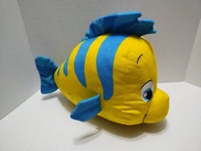 Disney Flounder Plush Princess The Little Mermaid Stuffed Animal Ariel Toy Fish
