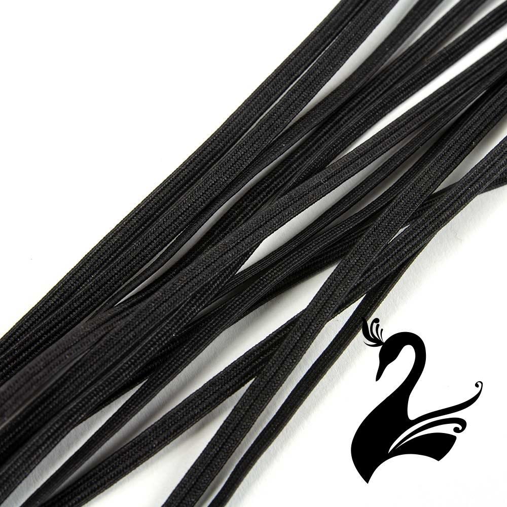 3mm Braided Flat Elastic Stretch Trim for Sewing - 5m Pack