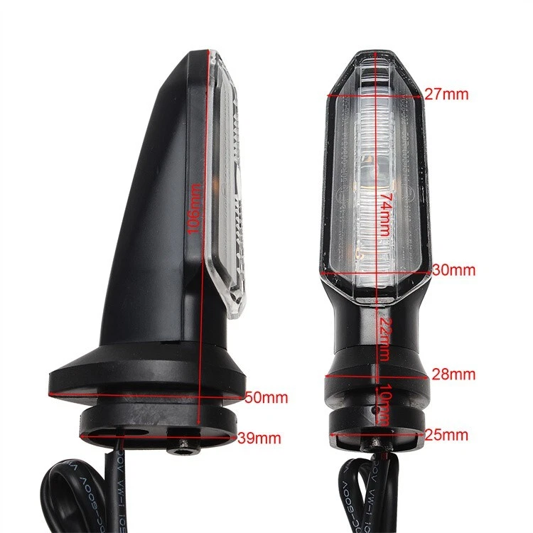 Luz indicadora de señal de giro para motocicleta Honda CBR400R/500R CBR600RR CBR650F Foto 3 de 4