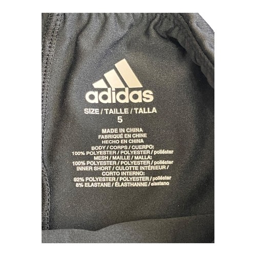 Adidas Girls Size 5 Black Athletic Skirt Shorts Skort - Picture 4 of 5