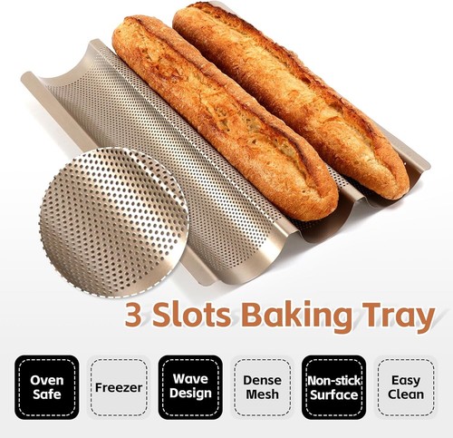 Baguettes Transfer Peel Set w 2pcs Bread Proofing Cloth Baking Tray Baking Couch - Picture 4 of 9