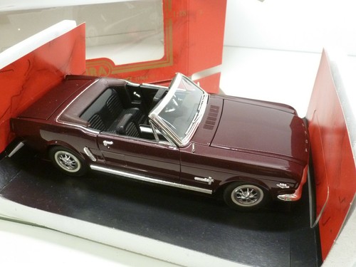 MIRA 6288 FORD MUSTANG 1964 CONVERTIBLE - PURPLE / CHERRY 1:18 - GOOD IN BOX - Imagen 5 de 7