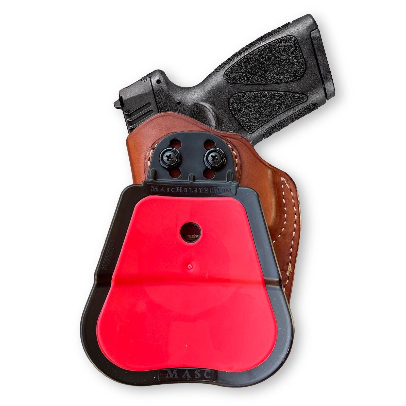OWB Leather Paddle Holster With Open Top Fits Taurus G3 9mm 4" Barrel R