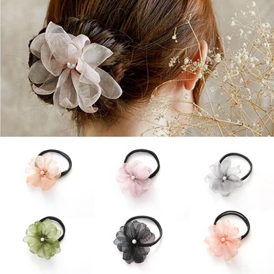 Magic Hair Bun Maker Pearl Flower Donut Headband Women Girls Diy