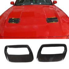Carbon Fiber Hood Engine Air Vent Cover Trim For Ford Mustang 2018+ Accessories