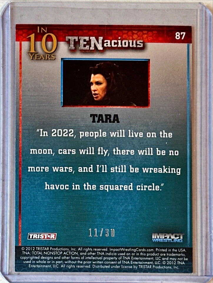 Tara 2012 TriStar TNA TENacious Silver # 87 11/30 - Image 2 of 2