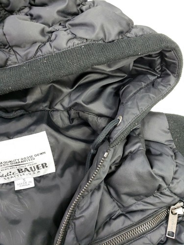 Vintage Eddie Bauer piumino d'oca nero puffer jacket donna taglia S - Foto 5 di 9