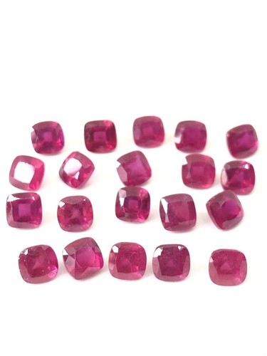Ruby Square Cushion Cut Size 3mm, 4mm, 5mm, 6mm, 7mm, 8mm, 9mm, 10mm,11mm & 12mm - Picture 9 of 9