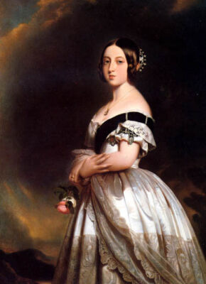 THE YOUNG QUEEN VICTORIA PORTRAIT PAINTING BY FRANZ XAVER WINTERHALTER REPRO 