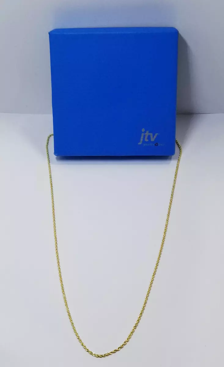 JTV 14K Yellow Gold 1.5MM Polished Rope Chain 1.2gr eBay