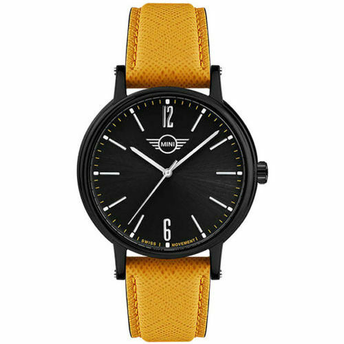 Orologio Uomo In Pelle MINI COOPER BMW Swiss Made MI.2172M/55 Arancio Nero  | eBay