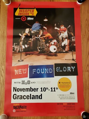NEW FOUND GLORY - 2001 Warped Inside Breakout Artist Concert Poster PROMO ONLY!