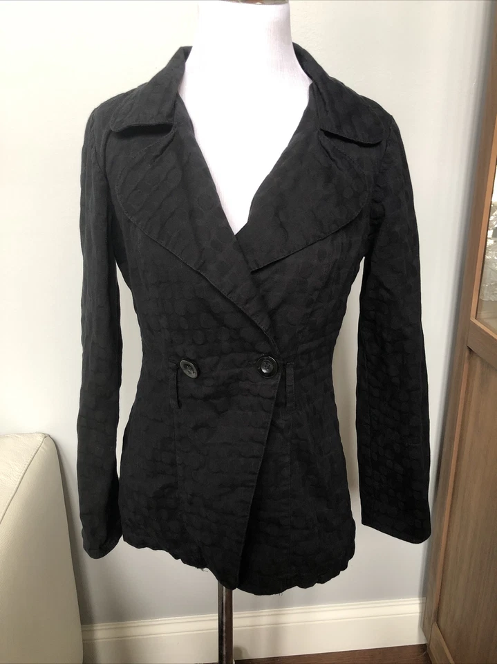 POR Envoltura Chaqueta Deportiva Acolchada Negra BOTÓN CARRERA INFORMAL Mujeres Talla PEQUEÑA Foto 2 de 4