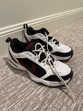 Nike Air Monarch IV White Black Red - Size 11 AMAZING CONDITION 
