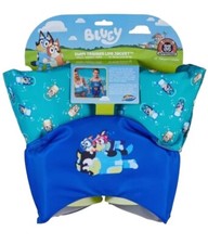 New SwimWays Child Bluey Life Jacket Swim Trainer Vest 33-55lb with Dad  Bingo