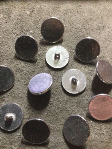 Pewter buttons lead free 20mm flat (12 pack) for historical clothing & uniforms. - Picture 2 of 5