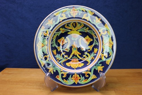 Rare Mezzana by Tabletops Unlimited Hand Painted 10 3/8 " Large Rimmed Bowl (s) - Picture 4 of 5