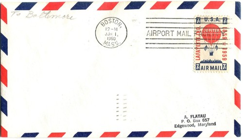 Trans World Airways TWA First Flight Boston MA AMF - Baltimore MD - Boeing 707