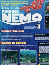 VTG 2003 Disney’s Pixar Finding NEMO Original Print Ad 20.3x26.6cm GCM NIN 170