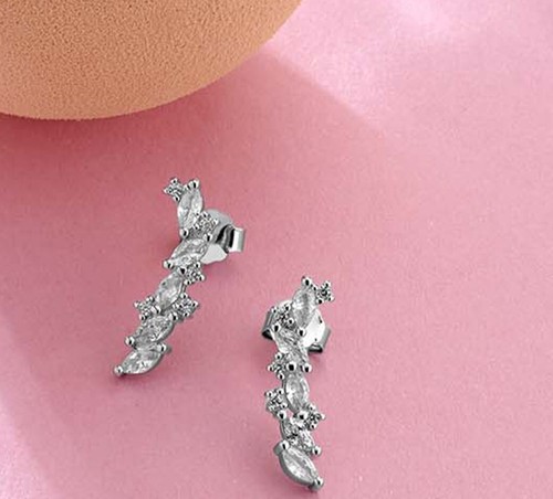 fogi silver orecchini pendenti zirconati argento 925 -bdo172 - Imagen 2 de 2