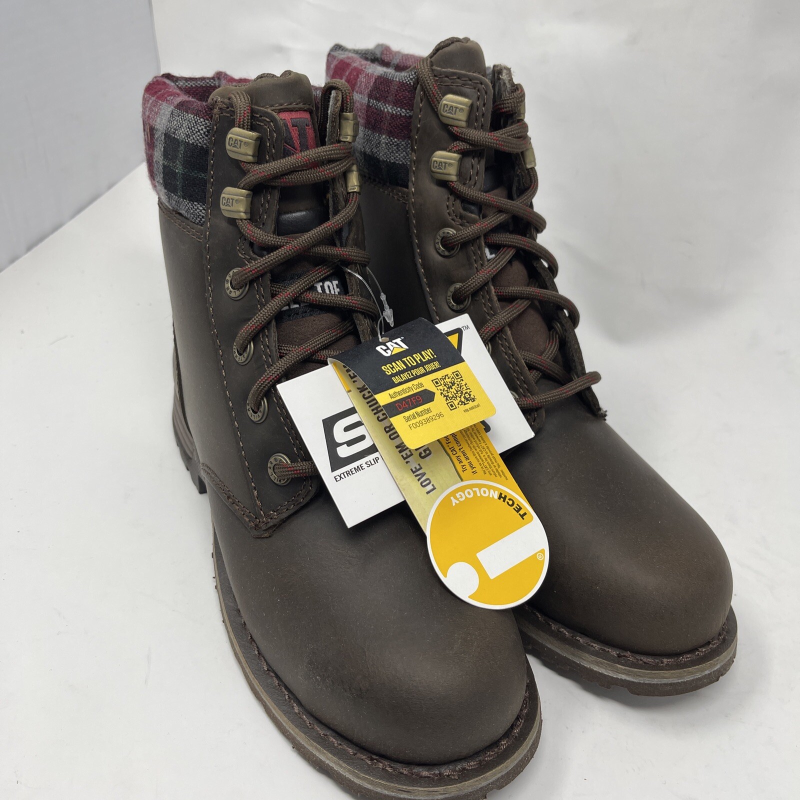 Cat Caterpillar P90394 Women's Kenzie Steel Toe Work Boots Size 6m