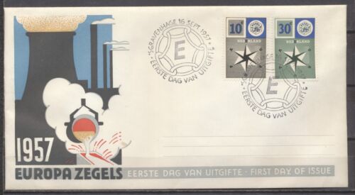 FDC E32 - VERENIGD EUROPA 1957 - ONBESCHREVEN MET DEELS GESLOTEN KLEP Zv872