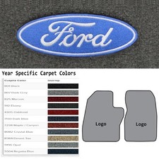 Acc 1988-1996 Ford F-150 Ford Logo 2pc Cutpile Front Floor Mats Acc 1988-1996 Ford F-150 Ford Logo 2pc Cutpile Front Floor Mats