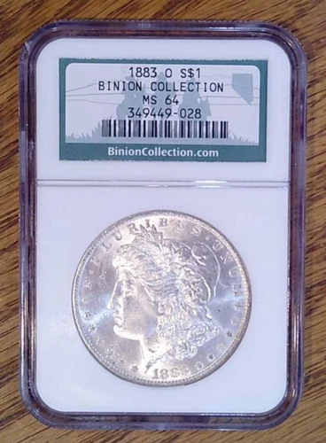 BU 1883-O Silver Morgan Dollar NGC MS64 Binion Collection (028)