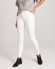 Abercrombie & Fitch Harper Low Rise Super Skinny Jeans Size 25/0 Short White