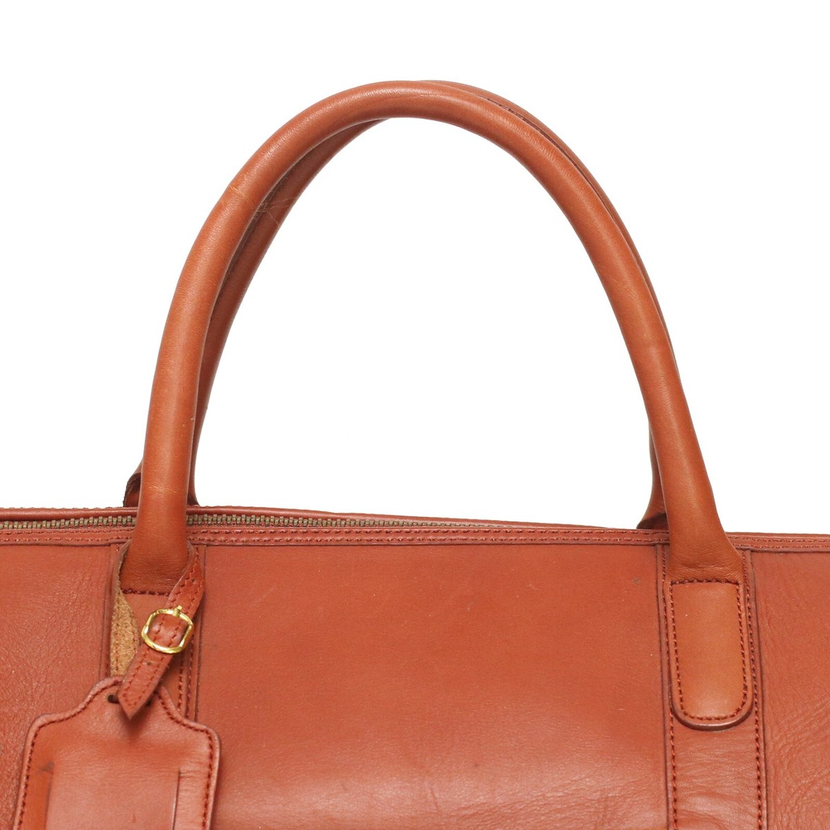 COACH Vintage Brown Glove Leather Boston Bag Double Handles Name