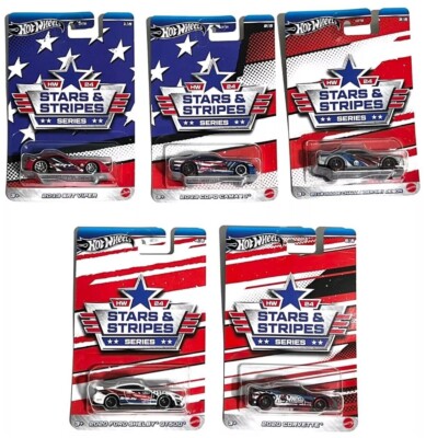 Hot Wheels HW STARS & STRIPES ミニカーセット 2024 Hot Wheels Stars and Stripes Complete 5 Car Exclusive Set