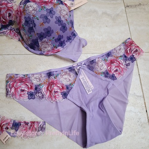 Victoria's Secret Dream Angels Push Up Sujetador Set Bordado Púrpura Floral 5Z5A - Imagen 5 de 43