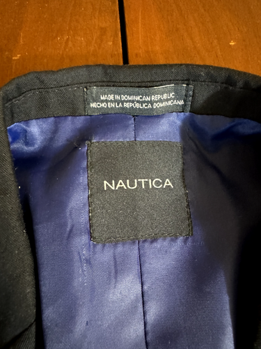 2023 NAUTICA Boys Navy Blue Gold Button Sport Coat Suit Blazer 18R - Picture 6 of 8