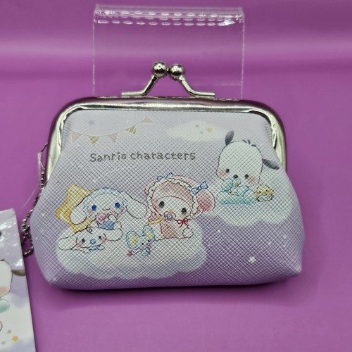 Sanrio Hello Kitty, Kuromi Pochacco lila kleiner Schlüsselanhänger Geldbörse  - Bild 1 von 9