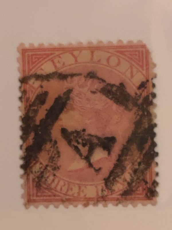 Ceylon (1868) - Scott # 62,   Used