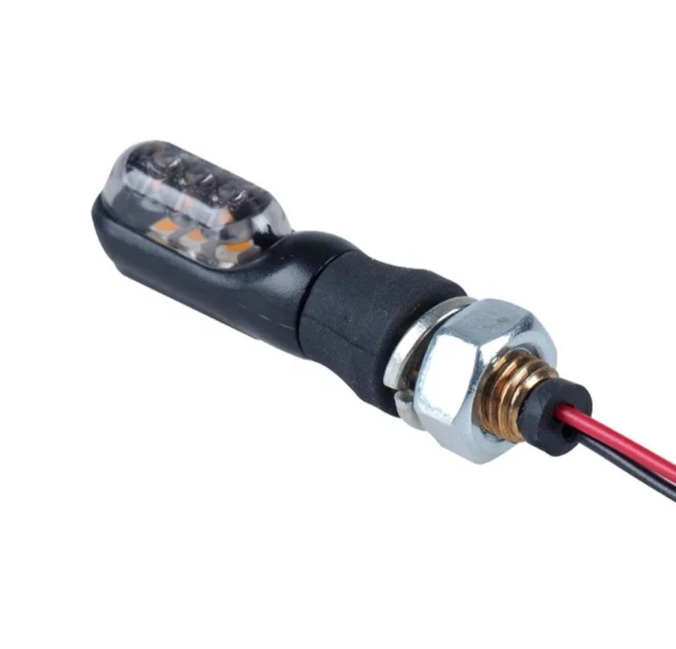 🇮🇹 KIT 2 MINI FRECCE INDICATORI LED MOTO HARLEY CUSTOM CAFE RACER OMOLOGATE - Bild 3 von 4