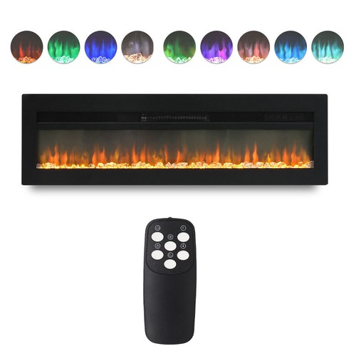 Electric Fire 40/50/60/70/80inch Inset Fire Wall Mounted LED Electric Fireplace - Picture 44 of 99